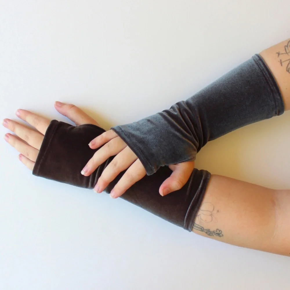 Luxurious Velvet Fingerless Gloves in lots of colors